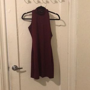 Burgundy Sleeveless Bodycon Dress